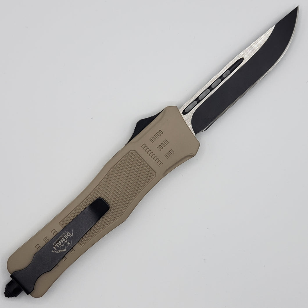 Medium Denali OTF knife MILITARY COLORS, 8.25 inches open