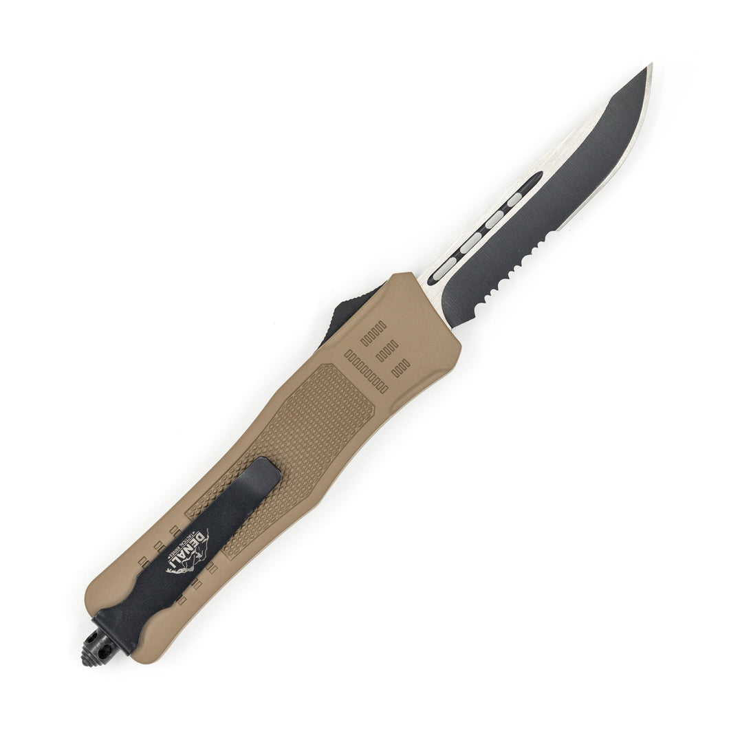 Medium Denali OTF knife MILITARY COLORS, 8.25 inches open